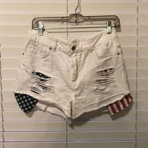 Distressed American Flag Shorts